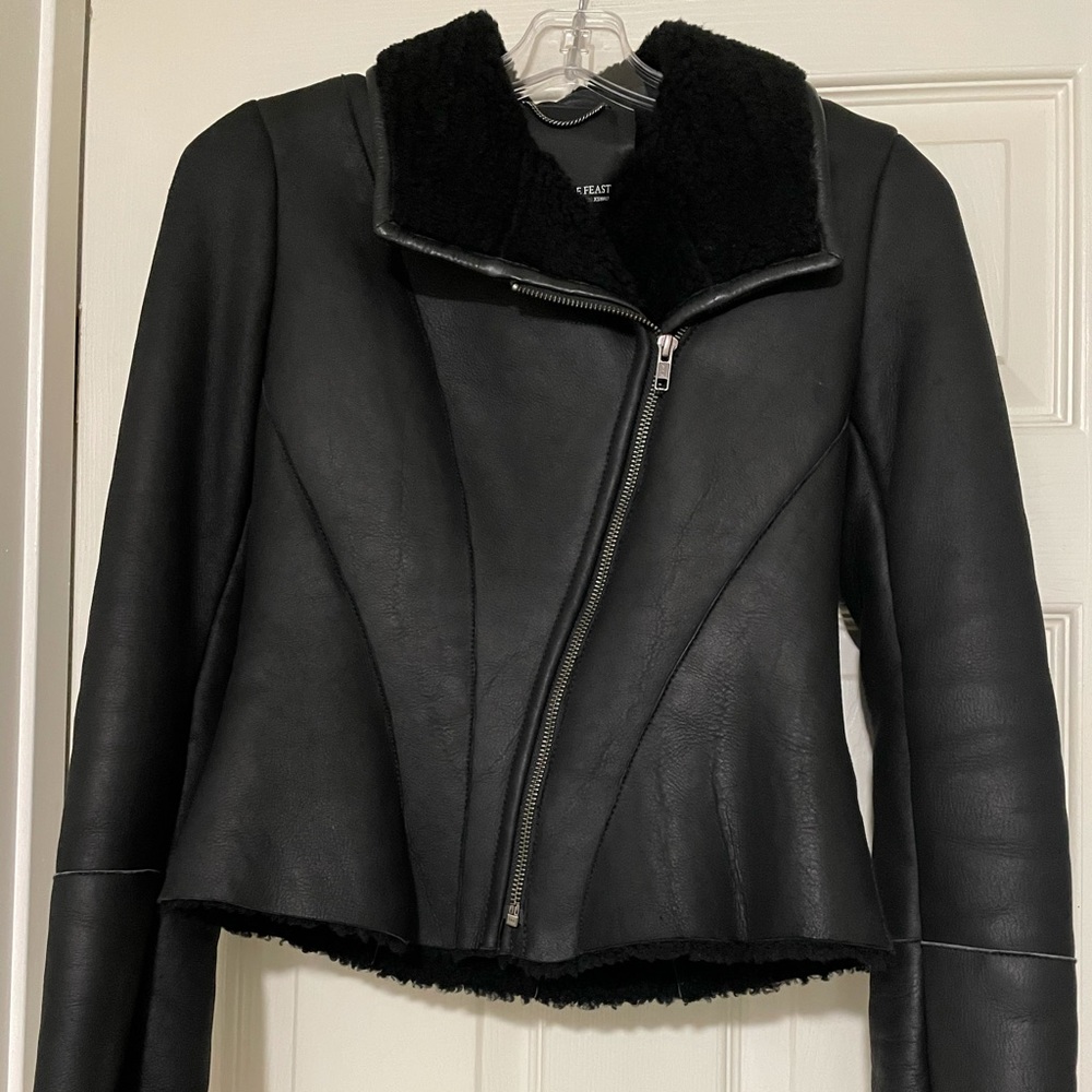 Gorgeous sheep leather shearling jacket